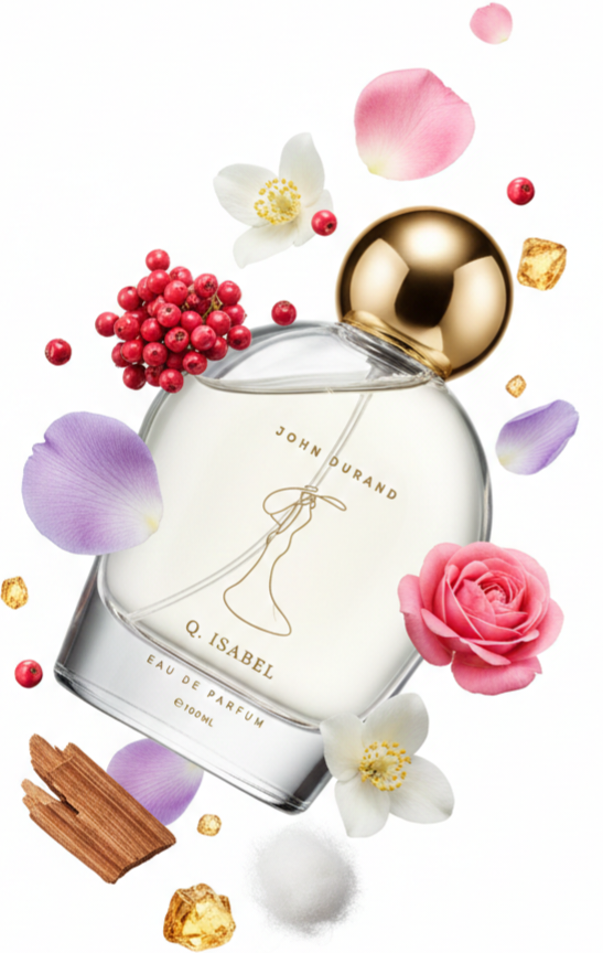 Luxury Eau de Parfum for Women – Long Lasting Floral Woody Perfume 3.4 oz / 100 ml Perfume Spray Q. Isabel by John Durand